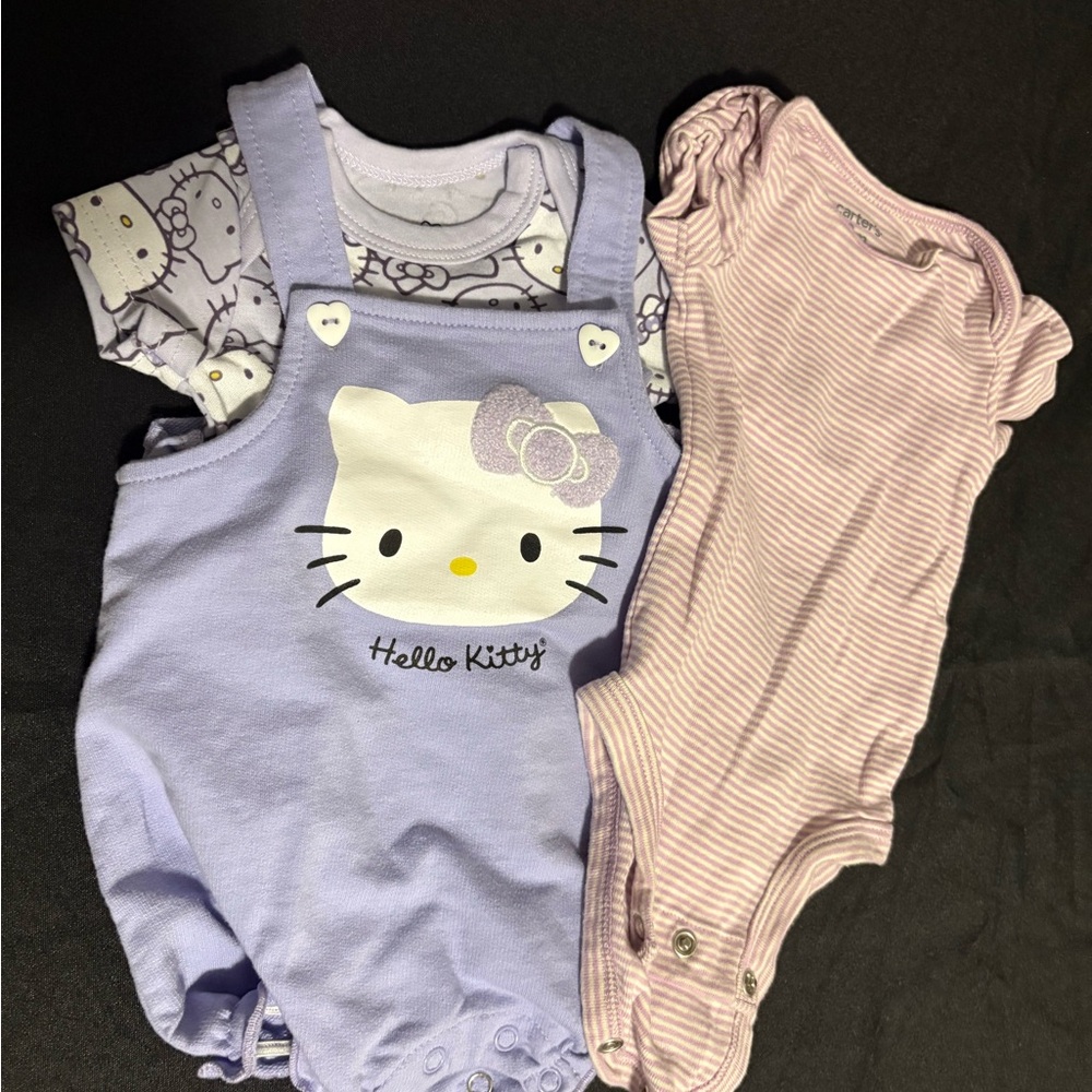 Hello Kitty Lavender Baby Romper Set 3 Months!